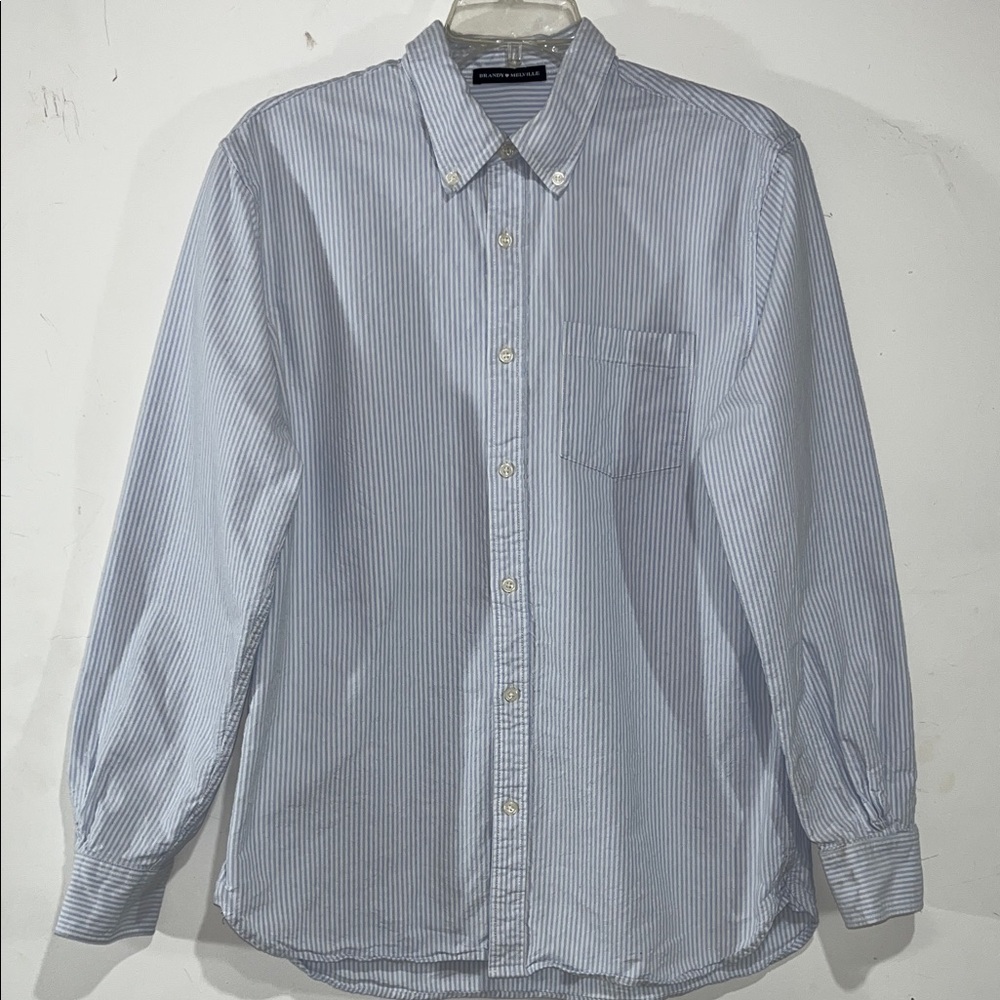 Brandy Melville Stephanie Stripe Botton Down 100% Cotton Oxford Shirt - Picture 2 of 12